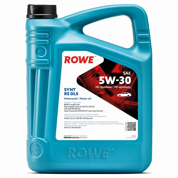 Motorolja Rowe Hightec Synt Rs Dls Sae 5w-30 4l Rowe 20118-0040-9 ROWE