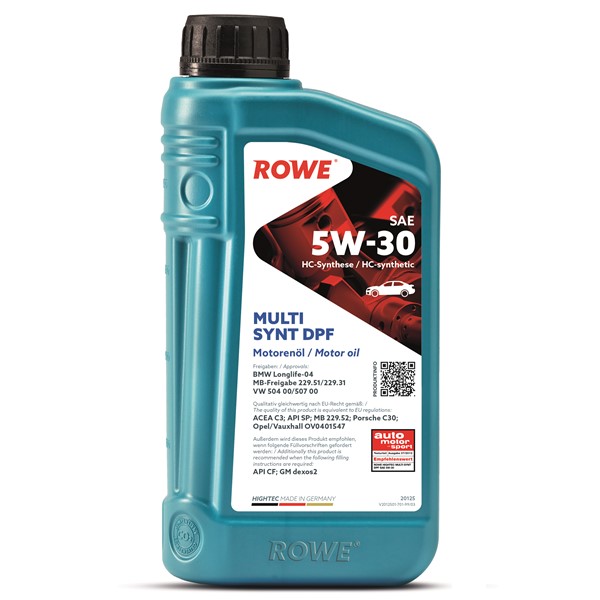 Motorolja Rowe Hightec Multi Synt Dpf Sae 5w-30 1l Rowe 20125-001 ROWE