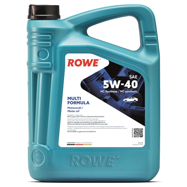 Motorolja Rowe Hightec Multi Formula Sae 5w-40 5l Rowe 20138-0050 ROWE