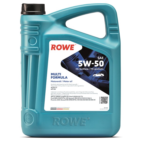 Motorolja Rowe Hightec Multi Formula Sae 5w-50 5l ROWE