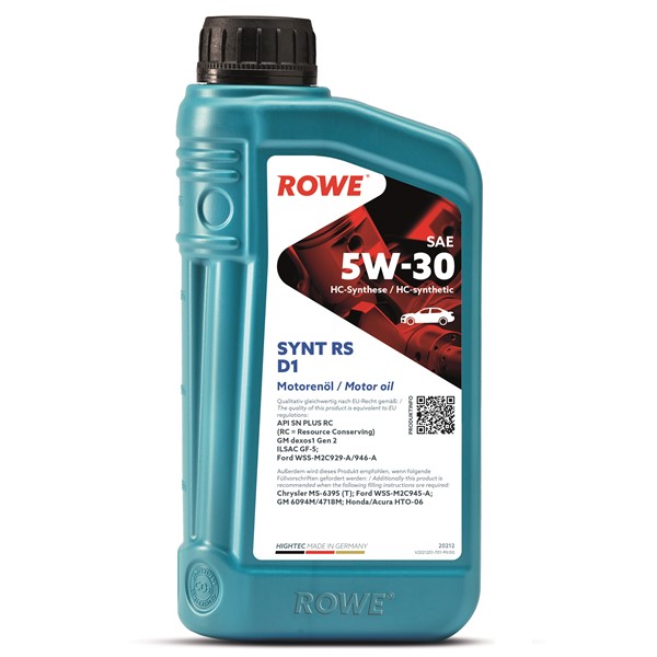 Motorolja Rowe Hightec Synt Rs D1 Sae 5w-30 1l Rowe 20212-0010-99 ROWE Motorolja Rowe Hightec Synt Rs D1 Sae 5w-30 1l Rowe 20212-0010-99 ROWE