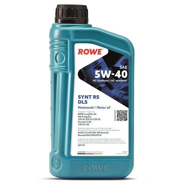 Motorolja Rowe Hightec Synt Rs Dls Sae 5w-40 1l Rowe 20307-0010-9 ROWE