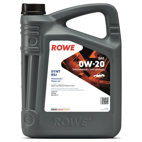 Motorolja Rowe Hightec Synt Rsj Sae 0w-20 5l Rowe 20348-0050-99 ROWE Motorolja Rowe Hightec Synt Rsj Sae 0w-20 5l Rowe 20348-0050-99 ROWE