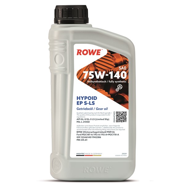 Transmissionsolja Rowe Hightec Hypoid Ep Sae 75w-140 S-ls 1l ROWE