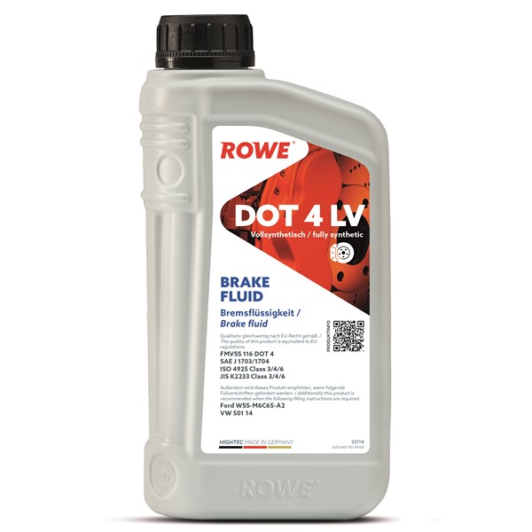 Rowe Hightec Brake Fluid Dot 4 Lv 1l ROWE