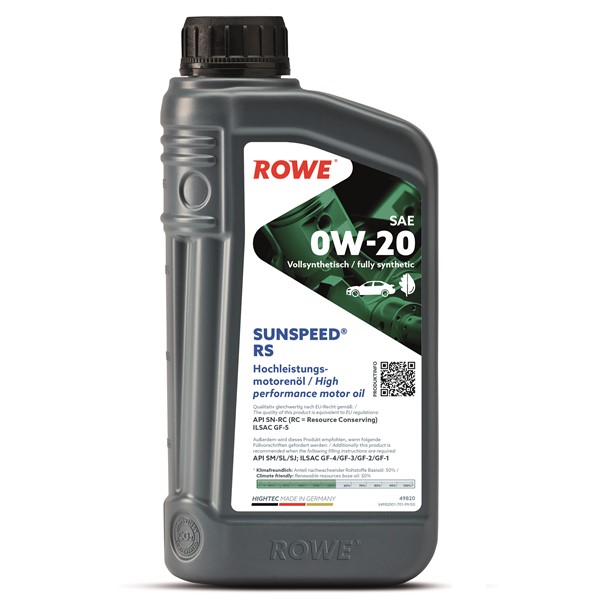 Motorolja Rowe Hightec Sunspeed® Rs Sae 0w-20 1l Rowe 49820-0010- ROWE