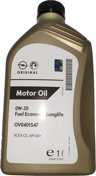 0w-20 1l Motorolja Opel Fe Original 0W-20 1L FE OPEL Original
