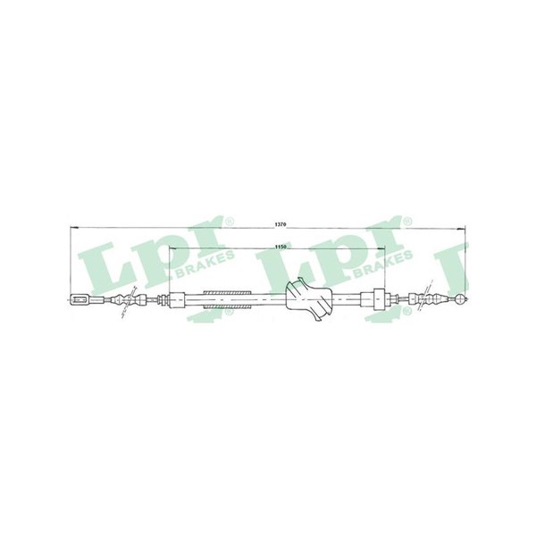 Vajer, parkeringsbroms, Höger Lpr C0044B LPR