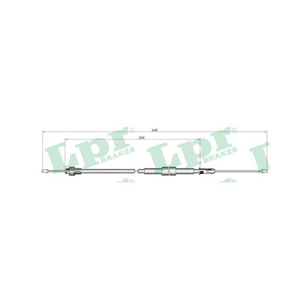 Vajer, parkeringsbroms, Bak, Vänster Lpr C0138B LPR