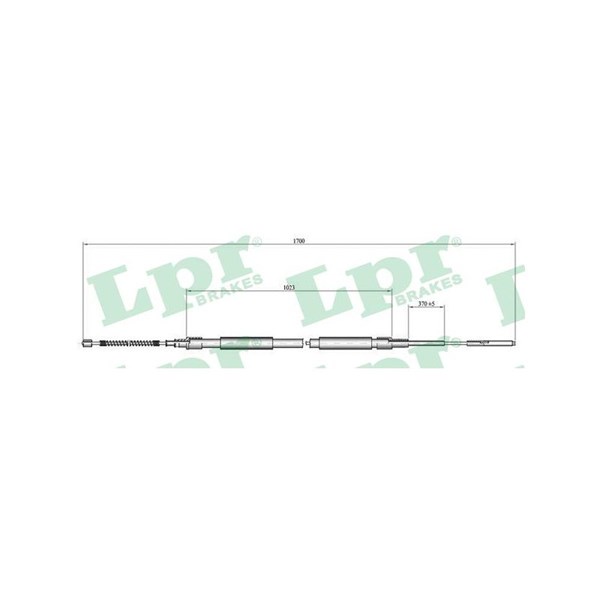 Vajer, parkeringsbroms, Bak, Höger, Vänster Lpr C0306B LPR