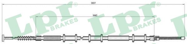 Vajer, parkeringsbroms, Bak, Höger Lpr C0470B LPR
