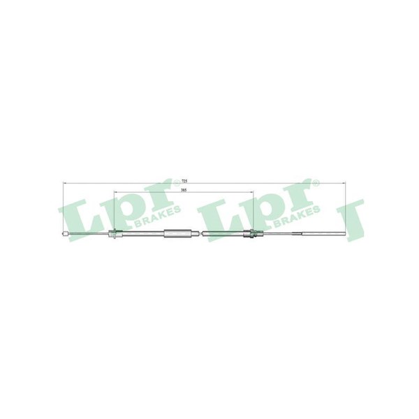 Vajer, parkeringsbroms, Bak, Höger Lpr C0650B LPR