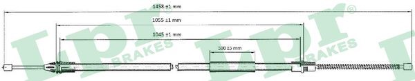 Vajer, parkeringsbroms, Bak Lpr C0756B LPR