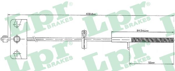 Vajer, parkeringsbroms, Fram Lpr C0840B LPR