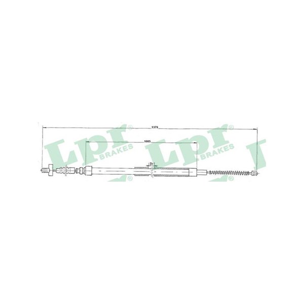 Vajer, parkeringsbroms, Fram Lpr C0906B LPR