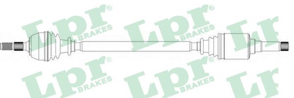 Drivaxel, framaxel höger Lpr DS16038 LPR