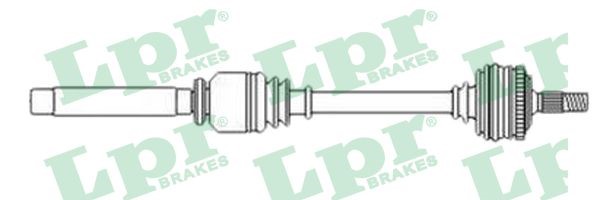 Drivaxel, framaxel höger Lpr DS52589 LPR