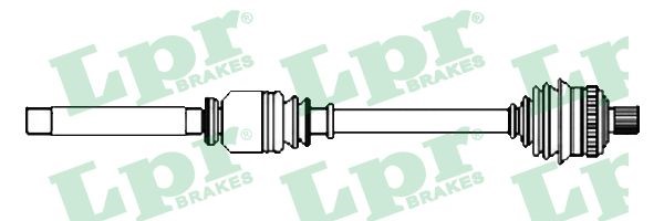 Drivaxel, framaxel höger Lpr DS52630 LPR