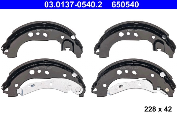 Bromsbackar, sats, Bakaxel Ate 03.0137-0540.2 ATE