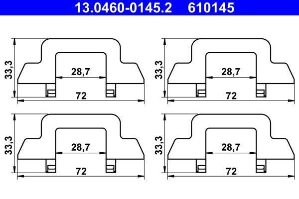 Monteringssats Ventilerad, Framaxel Ate 13.0460-0145.2 ATE