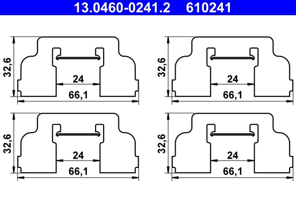 Monteringssats Ventilerad, Framaxel Ate 13.0460-0241.2 ATE