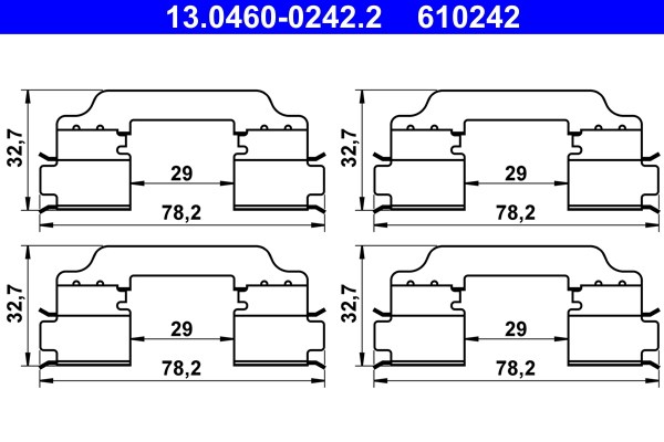 Monteringssats, Framaxel Ate 13.0460-0242.2 ATE
