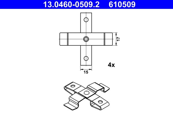 Monteringssats, Framaxel Ate 13.0460-0509.2 ATE