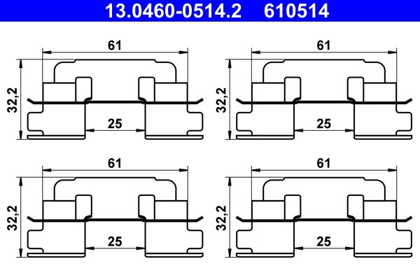 Monteringssats, Framaxel Ate 13.0460-0514.2 ATE