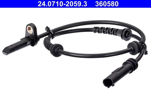 ABS-givare, Sensor, hjulvarvtal, Bakaxel Ate 24.0710-2059.3 ATE