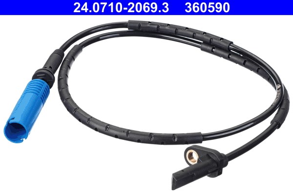 ABS-givare, Sensor, hjulvarvtal, Bakaxel Ate 24.0710-2069.3 ATE
