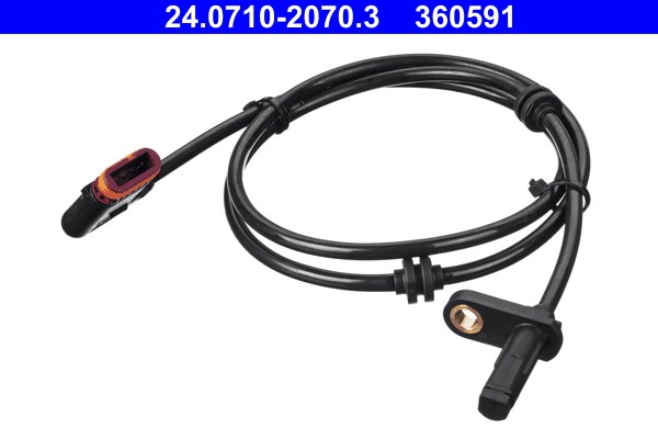 ABS-givare, Sensor, hjulvarvtal, Bakaxel Ate 24.0710-2070.3 ATE
