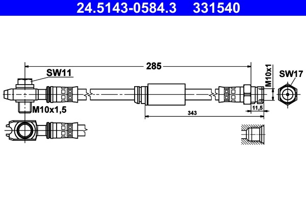 Bromsslang, Framaxel Ate 24.5143-0584.3 ATE