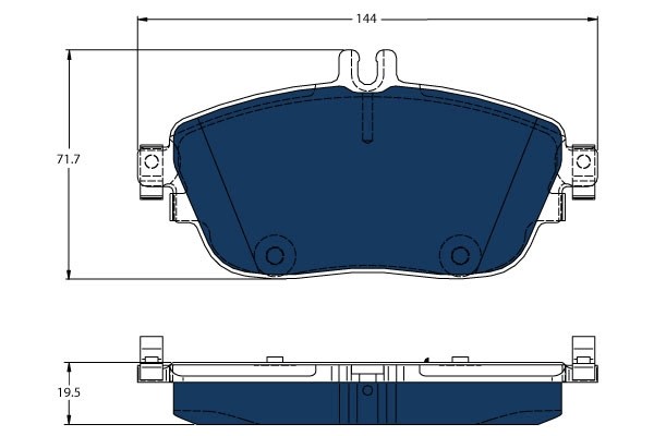Bromsbeläggsats, Framaxel Trw Electric blue GDB1932BTE TRW
