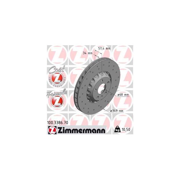Bromsskiva Bromsskiva tvådelad, Framaxel Zimmermann 100.3386.70 ZIMMERMANN Bromsskiva Bromsskiva tvådelad, Framaxel Zimmermann 100.3386.70 ZIMMERMANN