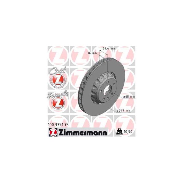 Bromsskiva Bromsskiva tvådelad, Framaxel Zimmermann 100.3391.75 ZIMMERMANN Bromsskiva Bromsskiva tvådelad, Framaxel Zimmermann 100.3391.75 ZIMMERMANN
