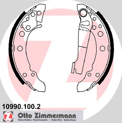 Bromsbackar, sats, Bakaxel Zimmermann 10990.100.2 ZIMMERMANN