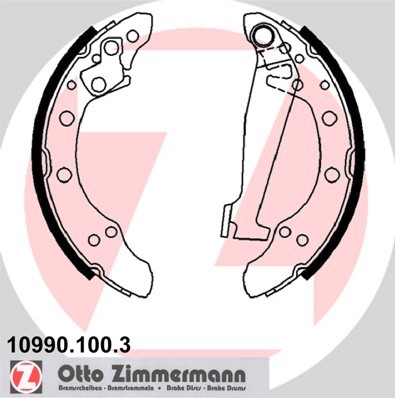Bromsbackar, sats, Bakaxel Zimmermann 10990.100.3 ZIMMERMANN