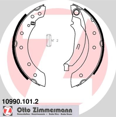 Bromsbackar, sats, Bakaxel Zimmermann 10990.101.2 ZIMMERMANN