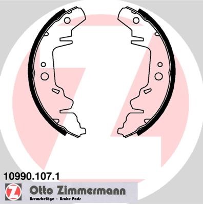 Bromsbackar, sats, Bakaxel Zimmermann 10990.107.1 ZIMMERMANN