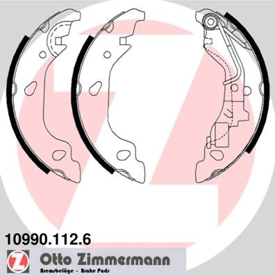 Bromsbackar, sats, Bakaxel Zimmermann 10990.112.6 ZIMMERMANN