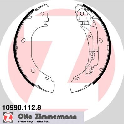 Bromsbackar, sats, Bakaxel Zimmermann 10990.112.8 ZIMMERMANN