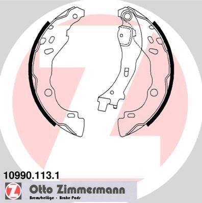 Bromsbackar, sats, Bakaxel Zimmermann 10990.113.1 ZIMMERMANN