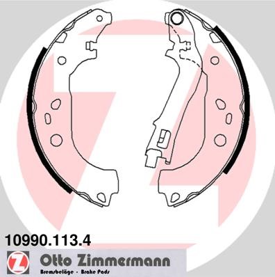 Bromsbackar, sats, Bakaxel Zimmermann 10990.113.4 ZIMMERMANN