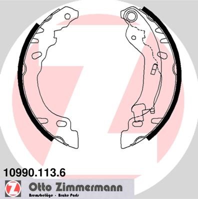 Bromsbackar, sats, Bakaxel Zimmermann 10990.113.6 ZIMMERMANN