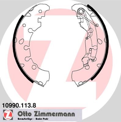 Bromsbackar, sats, Bakaxel Zimmermann 10990.113.8 ZIMMERMANN