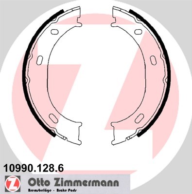 Bromsbackar, sats, parkeringsbroms, Bakaxel Zimmermann 10990.128. ZIMMERMANN Bromsbackar, sats, parkeringsbroms, Bakaxel Zimmermann 10990.128. ZIMMERMANN