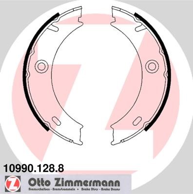 Bromsbackar, sats, parkeringsbroms, Bakaxel Zimmermann 10990.128. ZIMMERMANN Bromsbackar, sats, parkeringsbroms, Bakaxel Zimmermann 10990.128. ZIMMERMANN