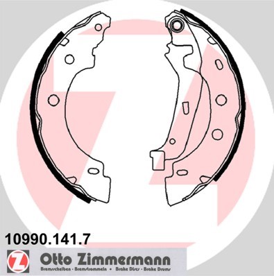 Bromsbackar, sats, Bakaxel Zimmermann 10990.141.7 ZIMMERMANN