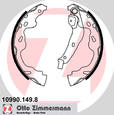 Bromsbackar, sats, Bakaxel Zimmermann 10990.149.8 ZIMMERMANN