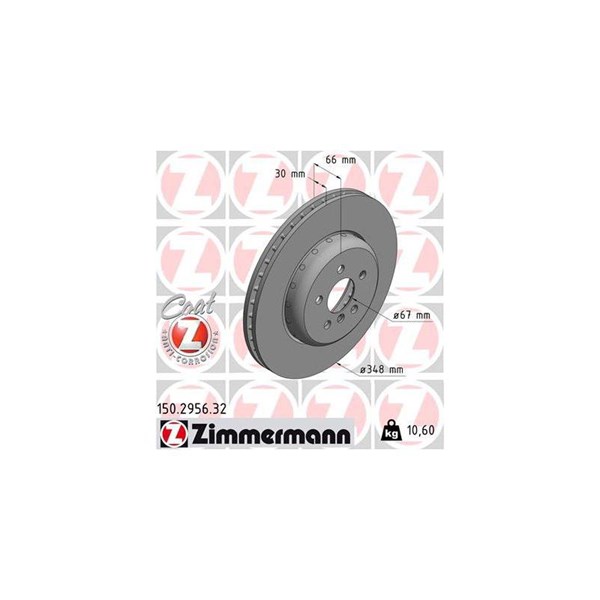 Bromsskiva Bromsskiva tvådelad, Framaxel Zimmermann 150.2956.32 ZIMMERMANN